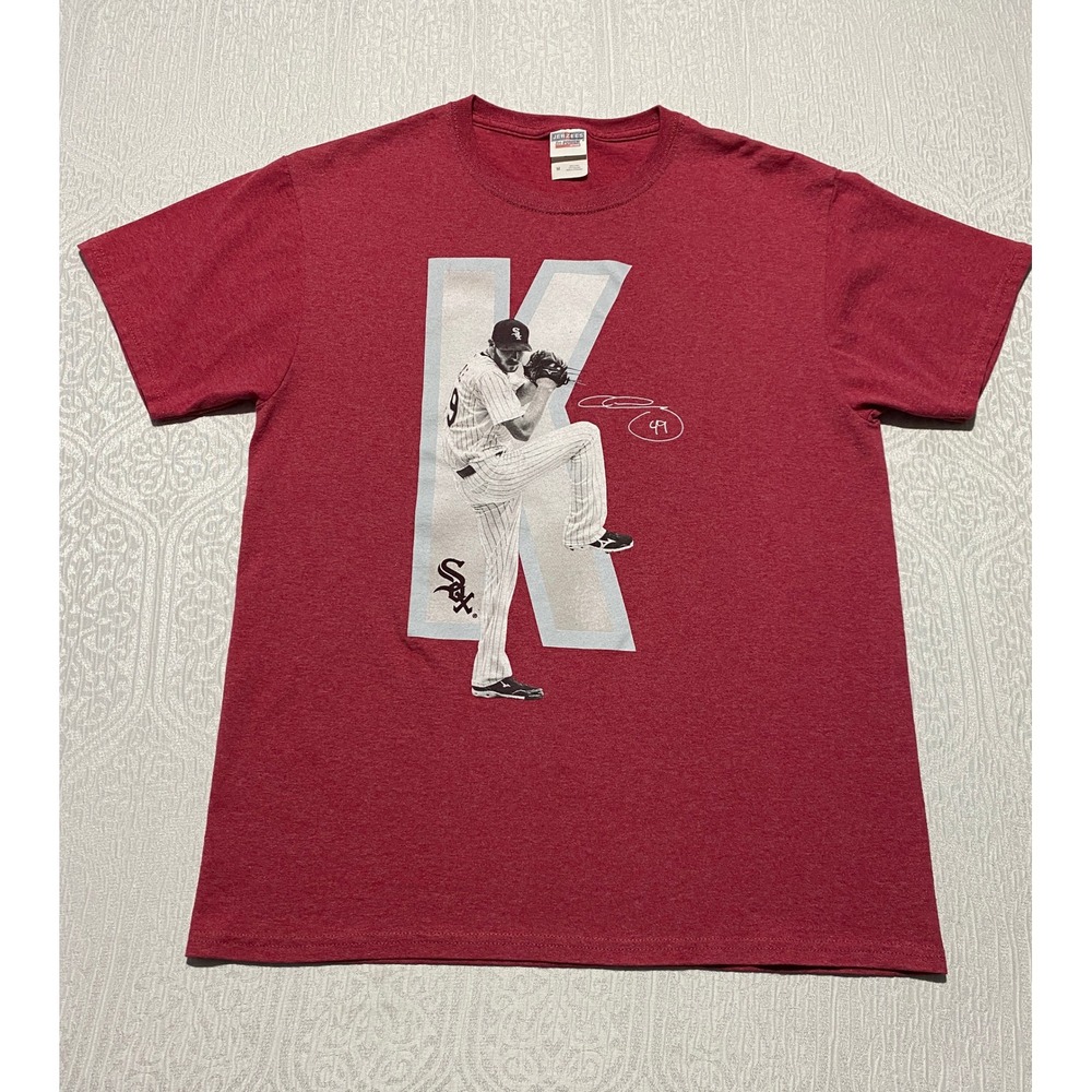 Jerzees Chicago White Sox Chris Sale K Graphic T-Shirt‎ Mens Medium Red MLB Tee